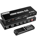 Amazon | avedio links 4K@60Hz HDMIマトリックス 4入力2出力切替器